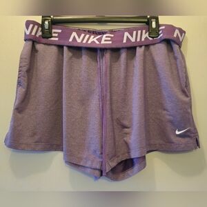 Nike Women's Fold-over Athletic Shorts in Purple